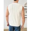imageVerdusa Mens Sleeveless Round Neck Knit Tank Top Casual Sweater VestBeige