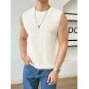 imageVerdusa Mens Sleeveless Round Neck Knit Tank Top Casual Sweater VestBeige