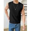 imageVerdusa Mens Sleeveless Round Neck Knit Tank Top Casual Sweater VestBlack