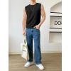 imageVerdusa Mens Sleeveless Round Neck Knit Tank Top Casual Sweater VestBlack