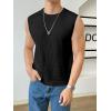imageVerdusa Mens Sleeveless Round Neck Knit Tank Top Casual Sweater VestBlack