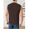 imageVerdusa Mens Sleeveless Round Neck Knit Tank Top Casual Sweater VestChocolate Brown