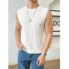 imageVerdusa Mens Sleeveless Round Neck Knit Tank Top Casual Sweater VestCream White
