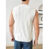 imageVerdusa Mens Sleeveless Round Neck Knit Tank Top Casual Sweater VestCream White