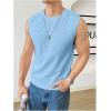 imageVerdusa Mens Sleeveless Round Neck Knit Tank Top Casual Sweater VestLight Blue