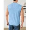 imageVerdusa Mens Sleeveless Round Neck Knit Tank Top Casual Sweater VestLight Blue