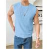 imageVerdusa Mens Sleeveless Round Neck Knit Tank Top Casual Sweater VestLight Blue