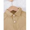 imageVerdusa Toddler Boys Casual Pocket Front Short Sleeve Button Down Shirt TopKhaki