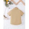 imageVerdusa Toddler Boys Casual Pocket Front Short Sleeve Button Down Shirt TopKhaki