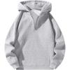imageVerdusa Mens Quarter Zip Pullover Hoodies Long Sleeve Drop Shoulder Sweatshirt Casual PulloverLight Grey