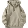 imageVerdusa Mens Quarter Zip Pullover Hoodies Long Sleeve Drop Shoulder Sweatshirt Casual PulloverOlive Green