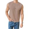 imageVerdusa Mens Sleeveless Round Neck Knit Tank Top Casual Sweater VestKhaki
