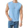 imageVerdusa Mens Sleeveless Round Neck Knit Tank Top Casual Sweater VestLight Blue