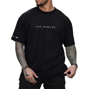 imageVerdusa Mens Graphic Tees Letter Print Short Sleeve Classic Tops Crewneck Casual T ShirtBlack