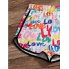 imageVerdusa Girls 3 Piece Mesh High Low Hem Tee Letter Graphic Cami Top and ShortsWhite Multi