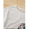 imageVerdusa Girls 3 Piece Mesh High Low Hem Tee Letter Graphic Cami Top and ShortsWhite and Black