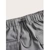 imageVerdusa Girls Drawstring Elastic Waist Flap Pocket Straight Cargo Mini SkirtGrey
