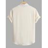 imageVerdusa Mens Casual Button Down Shirt Short Sleeve Collared TopApricot