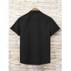imageVerdusa Mens Casual Button Down Shirt Short Sleeve Collared TopBlack