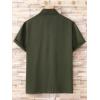 imageVerdusa Mens Casual Button Down Shirt Short Sleeve Collared TopGreen