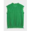 imageVerdusa Mens Graphic Letter Print Ripped Sweater Vest Sleeveless Summer Knit TopsGreen