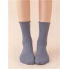 imageVerdusa Womens 6pairs Floral Plaid Print Crew SocksBlack Blue Grey