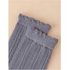 imageVerdusa Womens 6pairs Floral Plaid Print Crew SocksBlack Blue Grey