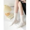 imageVerdusa Womens 6pairs Floral Plaid Print Crew SocksBlack White Beige