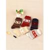 imageVerdusa Womens 6pairs Floral Plaid Print Crew SocksChristmas Red