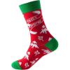 imageVerdusa Womens 6pairs Floral Plaid Print Crew SocksGreen Red White