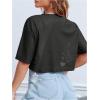 imageVerdusa Womens Cropped Jersey Shirts Graphic Tees Waffle Short Sleeve Vintage T Shirts Crop TopsDark Grey