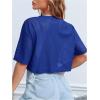 imageVerdusa Womens Cropped Jersey Shirts Graphic Tees Waffle Short Sleeve Vintage T Shirts Crop TopsRoyal Blue