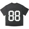 imageVerdusa Womens Plus Size Jersey Shirts Number Graphic Tees Short Sleeve T ShirtBlack and White