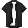 imageVerdusa Mens Casual Button Down Shirt Short Sleeve Collared TopBlack