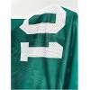 imageVerdusa Girls Jersey Graphic Tees Long Sleeve Oversized Tshirts V Neck Drop Shoulder TopsGreen
