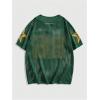 imageVerdusa Mens Jersey Hollow Out Number Graphic Tees Short Sleeve Collared T ShirtDark Green