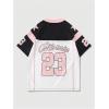 imageVerdusa Mens Leopard Print Short Sleeve Jersey Tshirt Color Block Loose Athletic Tee TopBlack White