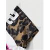 imageVerdusa Mens Leopard Print Short Sleeve Jersey Tshirt Color Block Loose Athletic Tee TopLeopard Brown