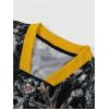 imageVerdusa Mens Leopard Print Short Sleeve Jersey Tshirt Color Block Loose Athletic Tee TopYellow Black