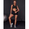imageVerdusa Womens Cut Out Back Contrast Mesh Workout Sport BraBlack