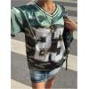 imageVerdusa Womens Jersey Shirt Baggy Shirt Oversized Tshirts Leopard Print V Neck Tshirt Sumer TopsDark Green