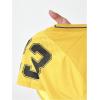 imageVerdusa Womens Jersey Shirts Hip Hop V Neck Short Sleeve Mesh Crop Top Graphic TeesYellow