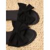 imageVerdusa Womens Leopard Print Sandals Bow Front Open Toe Slip on Flat SandalsBlack