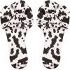 imageVerdusa Womens Leopard Print Sandals Bow Front Open Toe Slip on Flat SandalsBlack and White