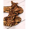 imageVerdusa Womens Leopard Print Sandals Bow Front Open Toe Slip on Flat SandalsBrown