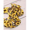 imageVerdusa Womens Leopard Print Sandals Bow Front Open Toe Slip on Flat SandalsYellow