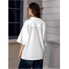 imageVerdusa Womens Oversized Jersey Shirt Graphic Tees V Neck Short Sleeve Vintage T ShirtsWhite