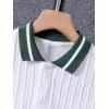 imageVerdusa Boys 2 Piece Outfit Button Front Short Sleeve Textured Top and Shorts SetsWhite