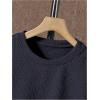 imageVerdusa Boys 2 Piece Outfits Textured Crew Neck Short Sleeve Tee Top and Shorts SetsDark Blue