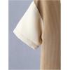 imageVerdusa Boys 2 Piece Set Colorblock Button Front Collar Short Sleeve Shirt and High Waist ShortsBeige and White